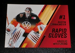 Dustin Strahlmeier * Grizzlys Wolfsburg * Rapid Gloves Parallel * 2020-21 season