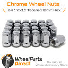Wheel Nuts (24) 12x1.5 Chrome for Isuzu Trooper [Mk2] 91-02 on Original Wheels