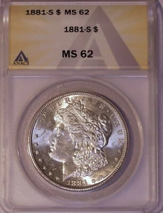 1881-S Morgan silver dollar-MS62 - Picture 1 of 2