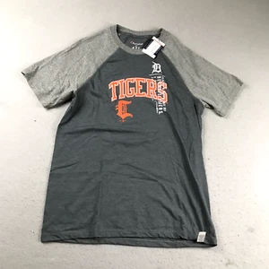 Detroit Tigers Shirt Mens Medium Gray Raglan Short Sleeves MLB Champion Tee NWT - Picture 1 of 11