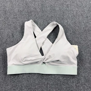 Fabletics The Oasis Twist Sports Bra Womens 1X White Gym Yoga Gym Running - Picture 1 of 7