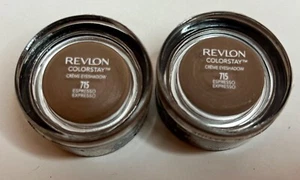 (2) NEW Revlon Colorstay Creme Satin Eye Shadow # 715 Espresso SEALED With Brush - Picture 1 of 5