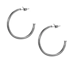 Sheila Fajl Petite Favorite Hoop Earrings in Gunmetal - Picture 1 of 4