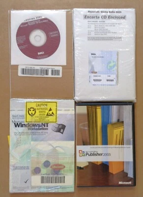 Microsoft Lot Of 4 Software Disc NT Workstation 2003 Publisher Work Suite, XP - Image 1 of 4