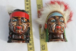 Salero y pimentero Indian Head vintage coleccionables utensilios de cocina cocina - Imagen 1 de 4