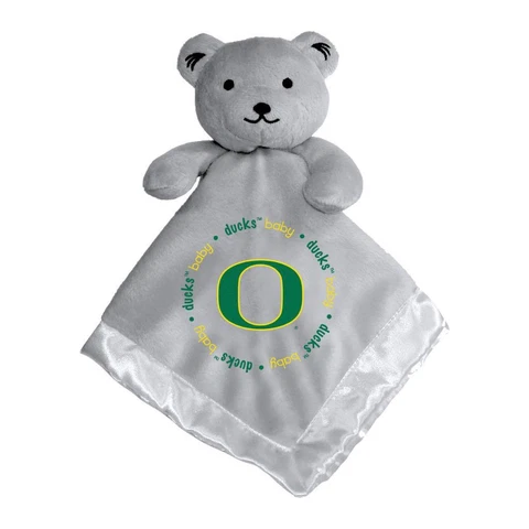 Oregon Ducks Gray Security Bear Baby Blanket [NEW] NCAA Plush Teddy Stuffed Cover