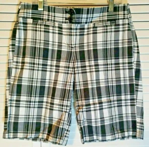 Ann Taylor Signature Fit Plaid Walking Shorts Size 0 - Picture 1 of 3