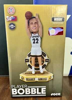 Bobblehead anotador líder de todos los tiempos Caitlin Clark lowa Hawkeyes FOCO edición limitada/720 Foto 1 de 4