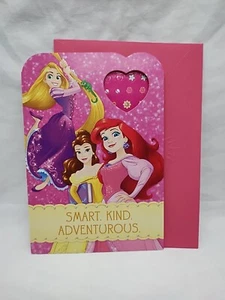 Hallmark Shoebox Disney Princess Birthday Greeting Card With Stickers 5" X 7" - Picture 1 of 6