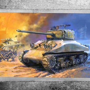 Force of Valor 1/72 873016A U.S. Sherman M4A1 (76) tank model kit - Picture 1 of 12