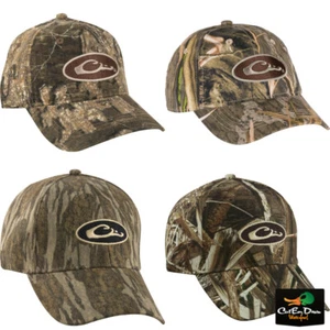 DRAKE WATERFOWL SYSTEMS LIGHTWEIGHT CAMO COTTON LOGO BALL CAP HAT - Picture 1 of 11