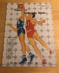 Tusla Vs. Colorado State December 2 1961 Basketball Program - Picture 1 of 3