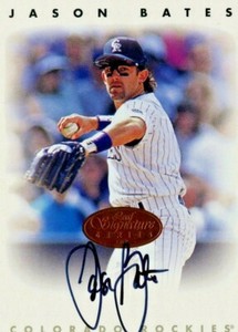 Jason Bates 1996 Leaf Signature Series Bronze On Card Autograph Auto