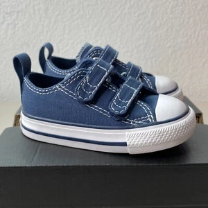 Size 4 - Converse Chuck Taylor Infant Navy White 711357F Super Clean! Ships Fast - Picture 1 of 9