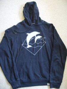 Pink Dolphin WAVES Black Men's Hoodie Sweatshirt SZ MEDIUM - Picture 1 of 6
