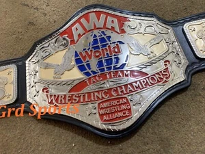 AWA World Tag Team Wrestling Championship Gürtel 4mm verzinkt versilbert - Bild 1 von 4