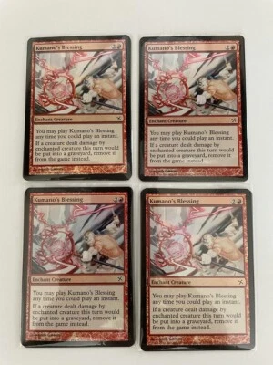 MTG 4X FOIL BETRAYERS OF KAMIGAWA KUMANO'S BLESSING NM MAGIC THE GATHERING RED - Image 1 of 4