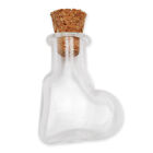 Wholesale 10pcs Tiny Mini Empty Cork Glass Bottles Vials Heart Sharp,Multicolor
