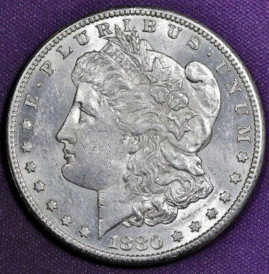 1880-s Morgan Silver Dollar.  Natural Uncleaned.  Proof-Like.  BU.  204200 - Image 1 of 2