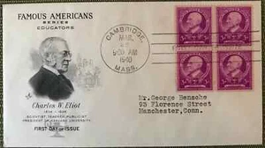 USA 8 ADDR ARTCRAFT FDC PB4 Henry Wadsworth Longfellow and more 1940 M8- - Picture 1 of 8