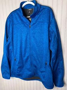 Eddie Bauer Mens JACKET 2XL Blue Storm Repel Soft Shell Zip Pockets Luxe NEW - Picture 1 of 14