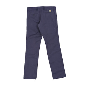 Carhartt Sid Pants In Blue W33 L32 | Straight Leg Trousers