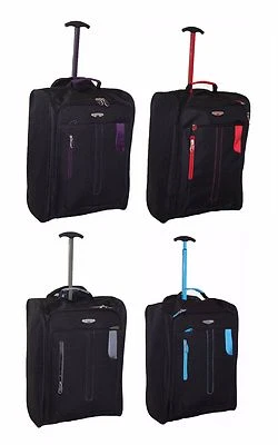 50cm Ryanair Easyjet Cabin Approved Flight Trolley Suitcase Luggage Bag Holdall - Image 1 of 4
