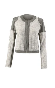 Cabi 211 M Jacke vorne offen zweifarbig metallisch grau meliert mit Taschen neu mit Etikett 158 $ - Bild 1 von 12