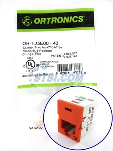 Ortronics OR-TJ5E00-43 Clarity TracJack CAT5e Jack, Orange ~STSI - Picture 1 of 3