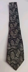 Puritan Skinny Neck Tie - Black And Gray 100% Polyester - Picture 1 of 4
