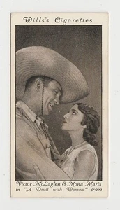 Victor McLaglen & Mona Maris 1931 Wills Cinema Stars Tobacco Card #1 - Picture 1 of 2