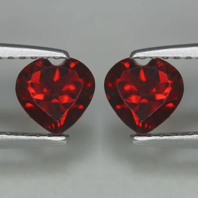 1,65 quilates_par a juego_granate rodolita 100 % natural sin calefacción_Sri Lanka Foto 1 de 3