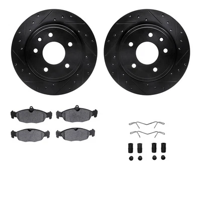For Jaguar XK8 97-06 Brake Kit eLINE Series Drilled & Slotted Rear Brake Kit w - Image 1 of 4