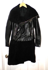 RICK OWENS KLASSISCHE SCHWARZE BIKER-LEDERJACKE MIT LÄNGEREM KASCHMIRFUTTER NEU MIT ETIKETT - Bild 1 von 14