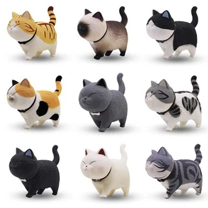 9 Pcs Cat Figure Miniature Mini Cat Figurines Kitty Figures Toy Set for Craft... - Picture 1 of 7