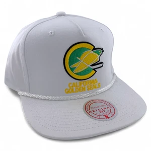 Cappello regolabile Mitchell & Ness California Golden Seals NHL corda telaio ad A snapback - Foto 1 di 7