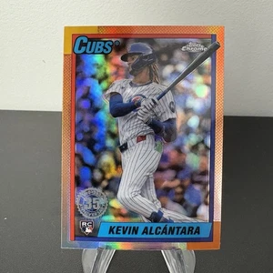 2025 Topps Chrome #90CB-14 Kevin Alcantara Chicago Cubs 35th 1990 RC Rookie - Bild 1 von 2