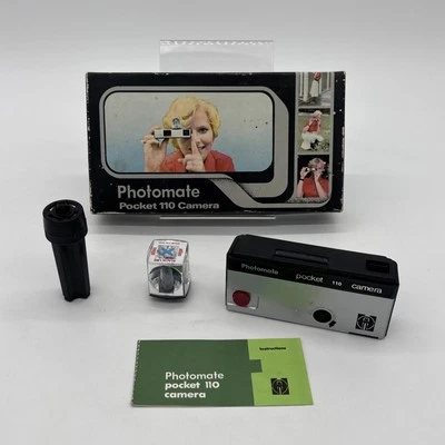 Vintage Photomate Pocket 110 Camera With Flash & Extender 110 Film - Image 1 of 4