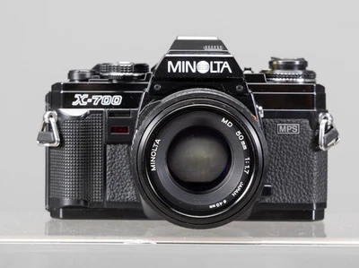 Refurbished CLA'D Minolta X700, 35mm Film SLR w/ Minolta MD 50mm F1.7 Prime Lens - Image 1 of 4