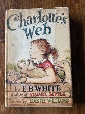 CHARLOTTE'S WEB First Edition B-F Version by E. B. White Rare Vintage Hard Cover Foto 1 de 4