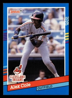 Alex Cole 1991 Donruss #383b Cleveland Indians FREE SHIPPING *089 - Image 1 of 2