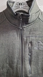 DUCKS UNLIMITED Fleece Vest Mens Sz L Black Full Zip Logo Outdoor Gorpcore Sport - Picture 1 of 8