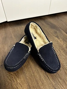 Koolaburra by UGG Lezly Hausschuhe Damen 7 blau Wildleder Lammfell gefüttert Schuhe - Bild 1 von 8