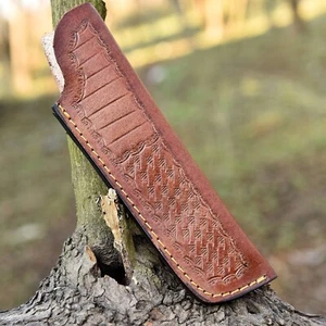 USA EDC Fixed Blade Messer Lederscheide Messer Holster Gürtel Trageschlaufe Scheide - Bild 1 von 5