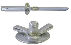 Large Head Mill Exploding Rivets 1/8" 250ct Tri-Fold Racing Fasteners - Foto 1 di 1