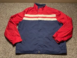 Brooks Brothers 346 Jacket Mens 2XL Red Blue Full Zip Snap Button Windbreaker * - Picture 1 of 9