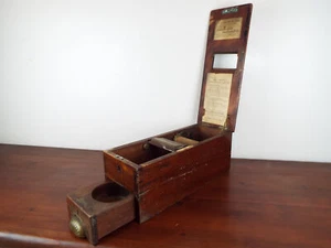 Antike Gledhill englische Holz Gemischtwarenladen Registrierkasse Vintage Kasse mit Glocke - Bild 1 von 12