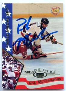 Rob McClanahan signed autographed Auto 1995 Card #19 Miracle on Ice 1980 - Imagen 1 de 1
