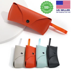 Portable Slim Sunglass case Unisex Horizontal Eyeglass Glasses Case with Hook - Picture 1 of 10
