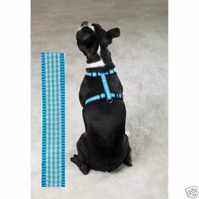 Arnés ajustable de guinga azul y blanco/verde azulado grande para perro - pecho de 28"-36" Foto 1 de 2